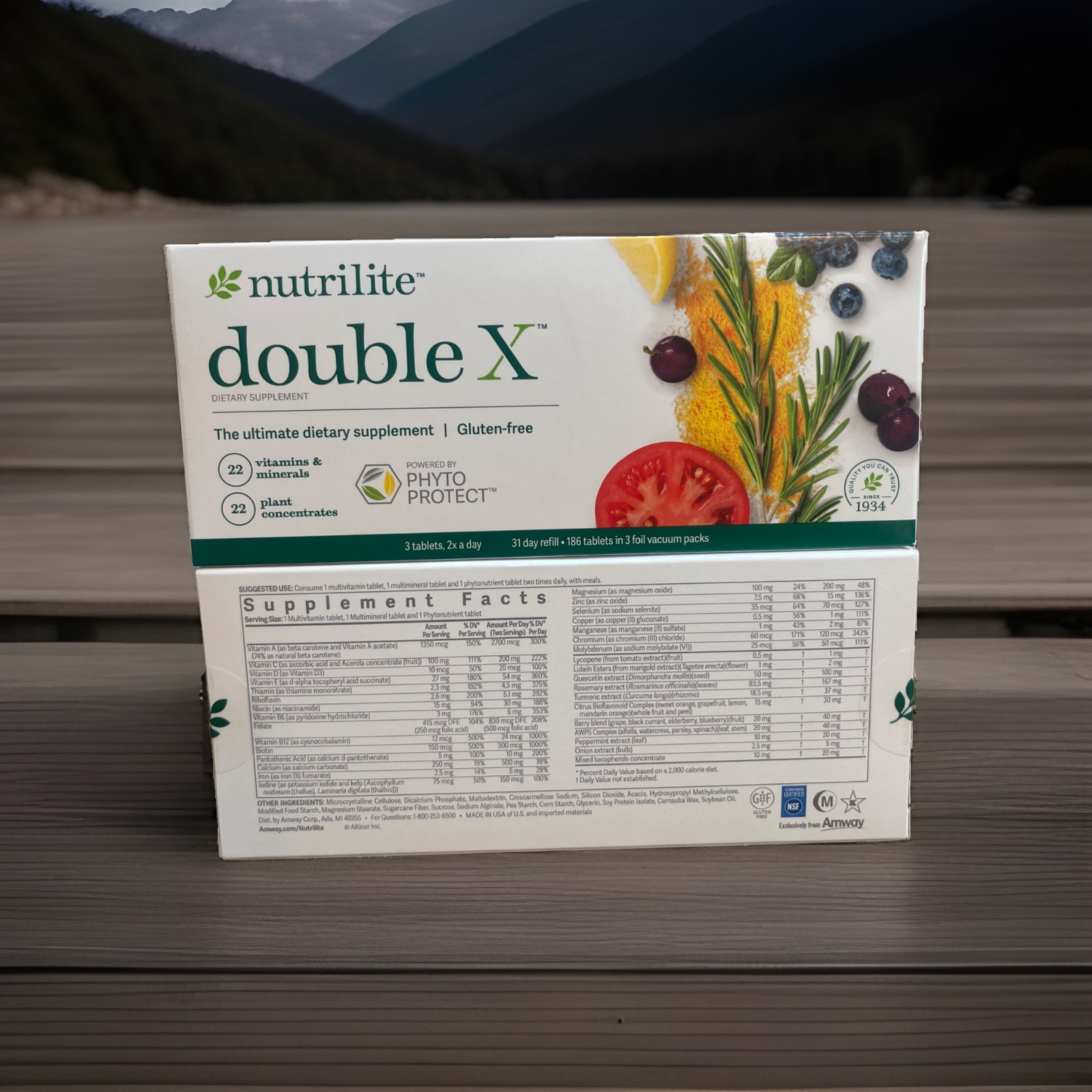 FREE SHIPPING - NEW AMWAY Nutrilite Double X Multivitamin -31 Day Supply -03/28