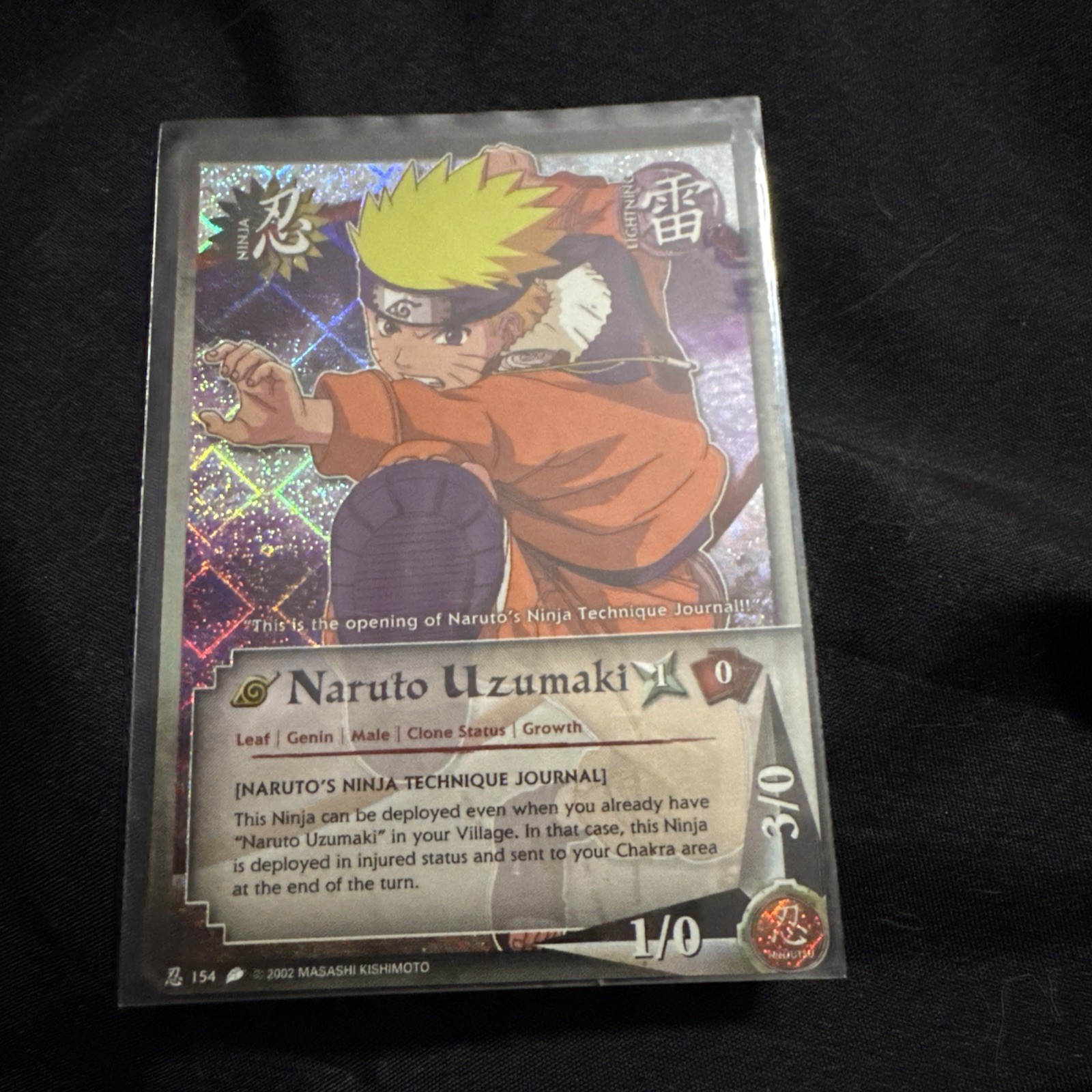 Naruto Ccg Naruto Uzumaki N-154 Diamond Foil  LP Bandai Vintage