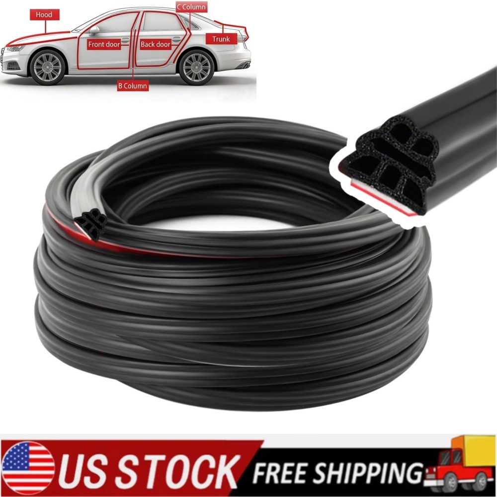 33FT Car Weather Stripping Car Door Seal Strip Truck RV Trunk Hood Weatherstrip