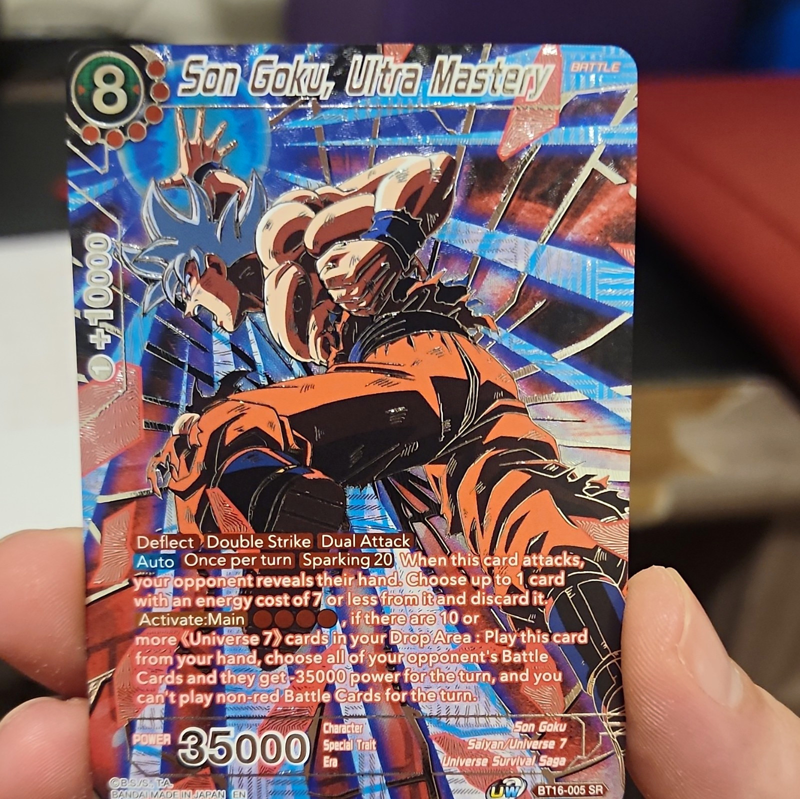 Bandai Dragon Ball Super Son Goku, Ultra Mastery BT16-005 SR Foil ALT ART Bandai Dragon Ball Super Son Goku, Ultra Mastery BT16-005 SR Foil ALT ART