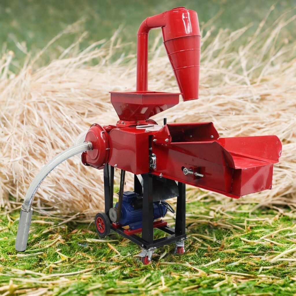 220V Farm Grass Straw Cutting Kneading& Crushing Machine Hay Cutter Dust-free