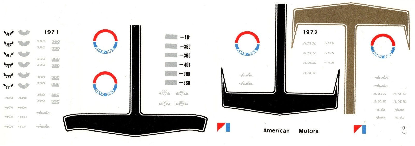 Fred Cady Decal #67 To Do The 1971 or 72 AMC Javelin