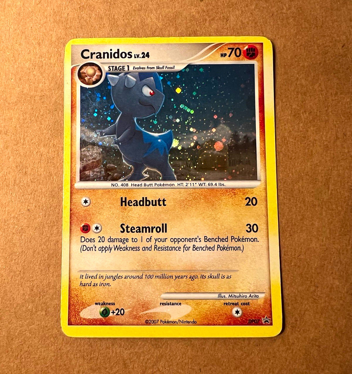 Pokémon TCG Cranidos DP07 Black Star Promo Holo MP Condition Pokémon TCG Cranidos DP07 Black Star Promo Holo MP Condition