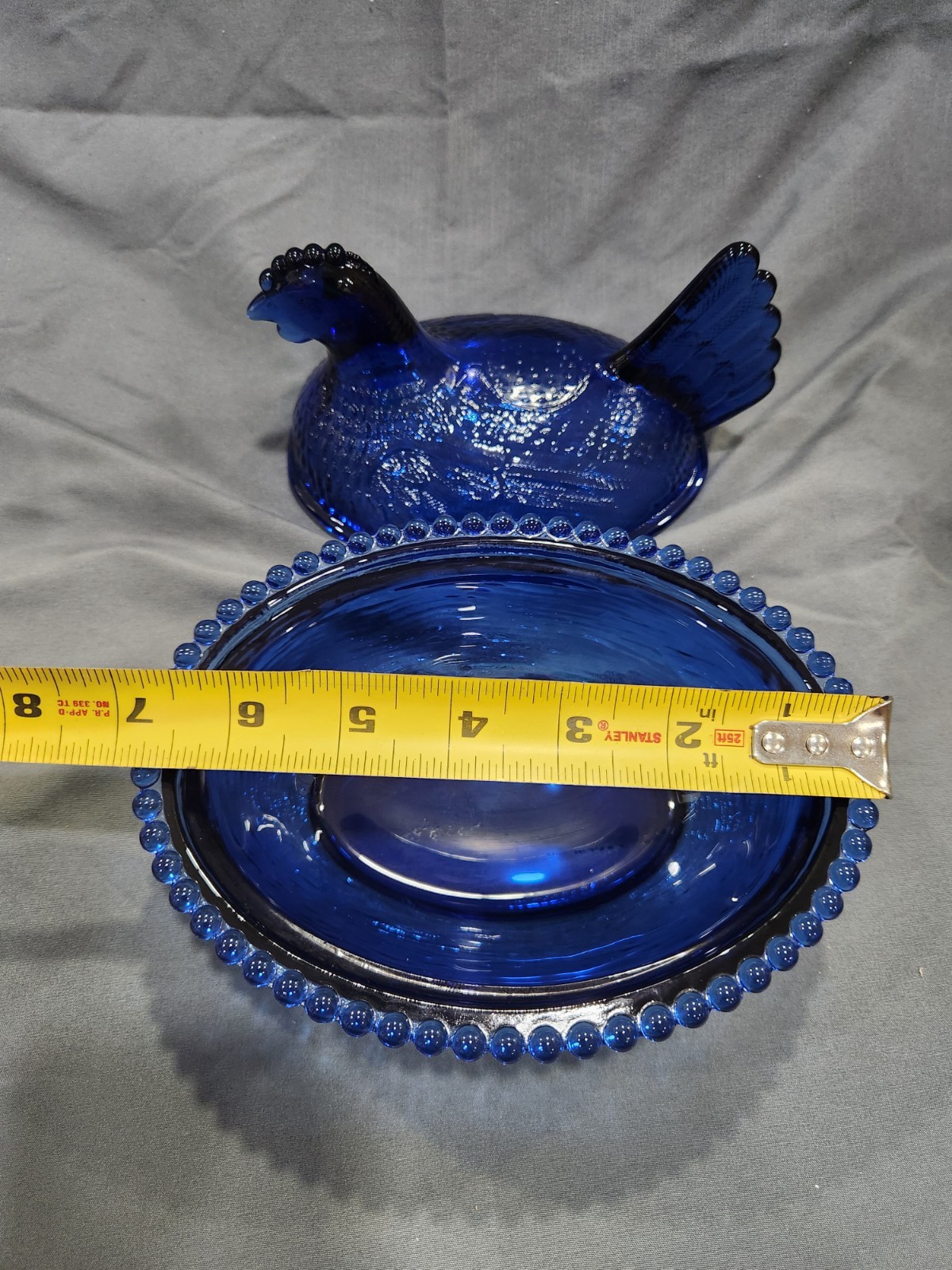 New Indiana Style Cobalt Blue Hen On Nest 7 New Indiana Style Cobalt Blue Hen On Nest 7