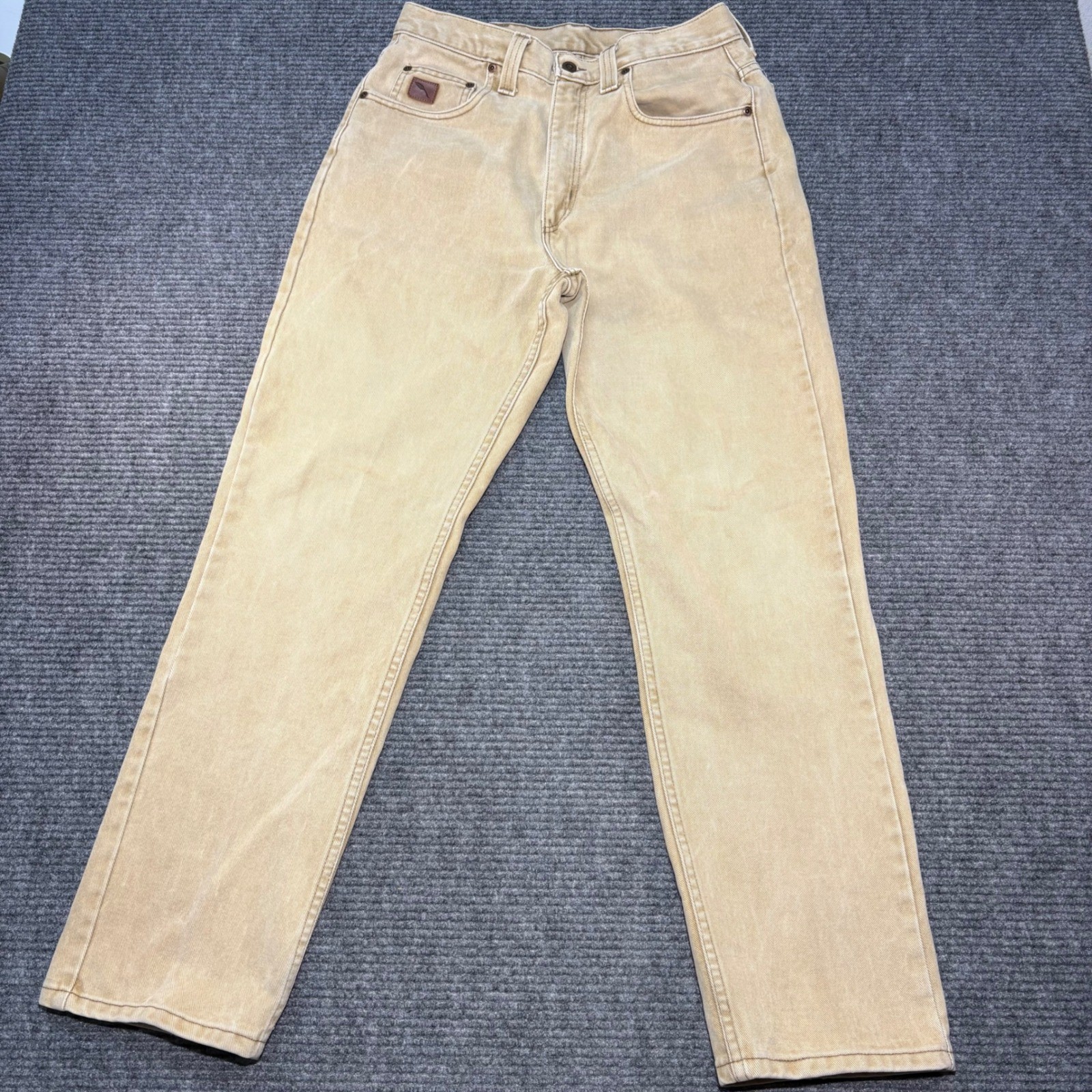 Vintage Bob Timberlake Jeans Mens 32x32 Tan Canvas Denim Made in USA Straight