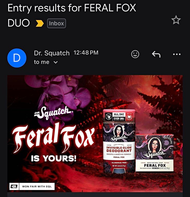 Megan Fox x Dr Squatch collab.*FERAL FOX /1500