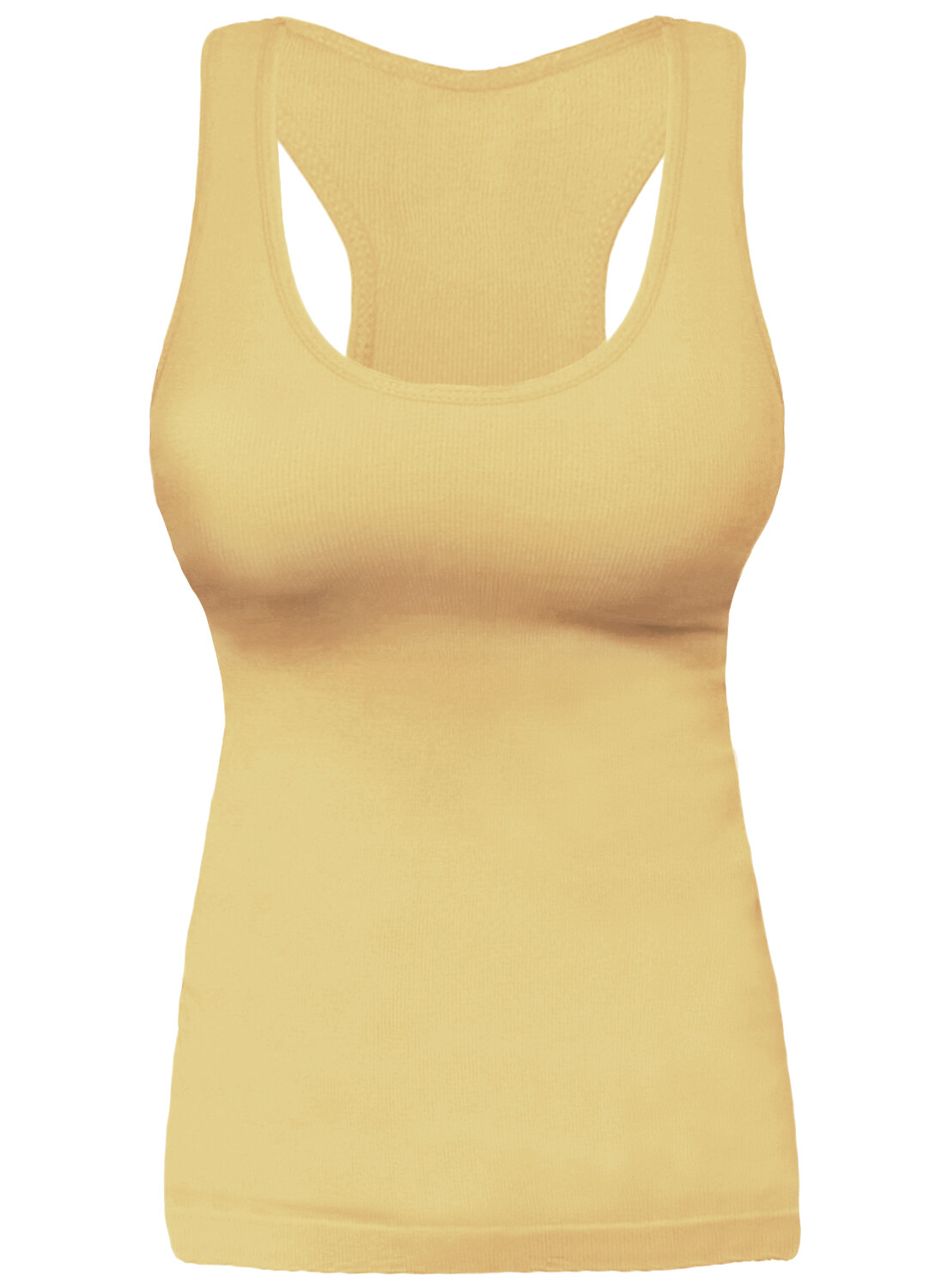 Womens Ribbed Racerback Tank Top Camisole One Size Exercise Fitted Layering Top