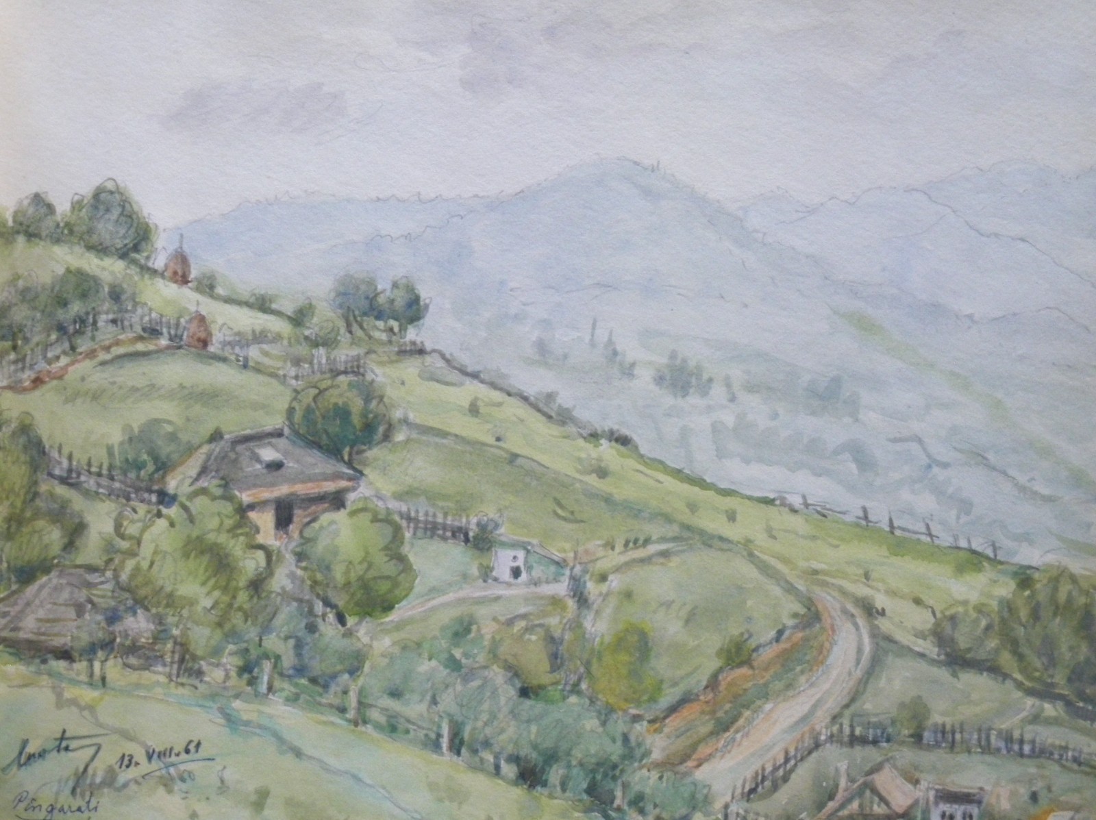 Vaclav Matas (1913-1967) (08) - watercolors - Pangarati (Romania)