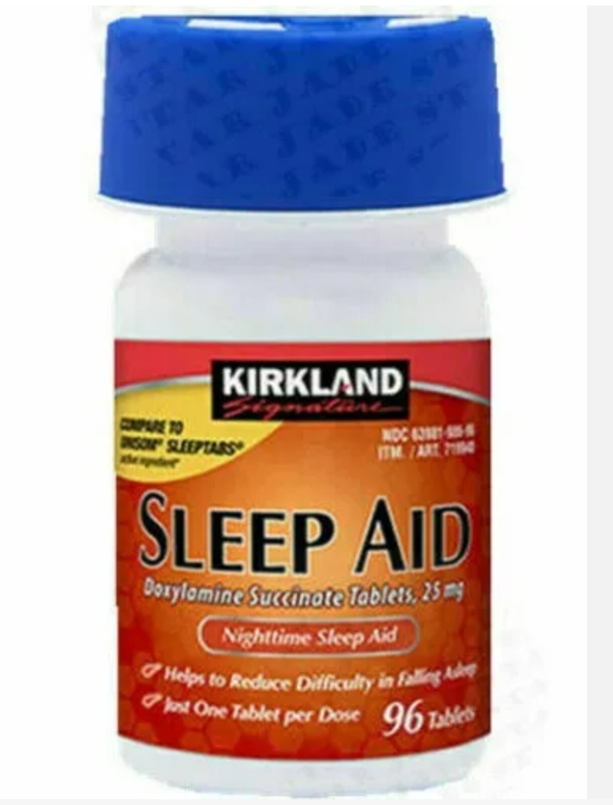 Kirkland Signature Sleep Aid Doxylamine Succinate Sleep Aid 25 Mg 96-384 tablets