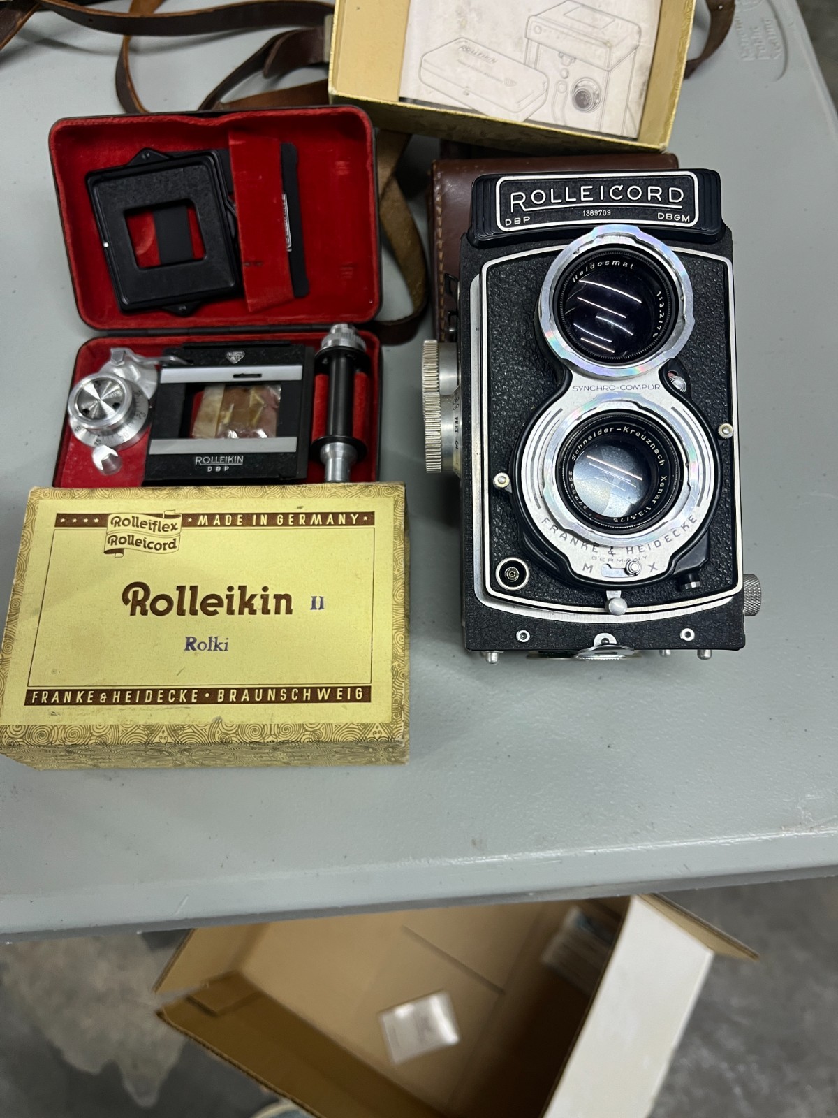 rolleicord camera and accessories