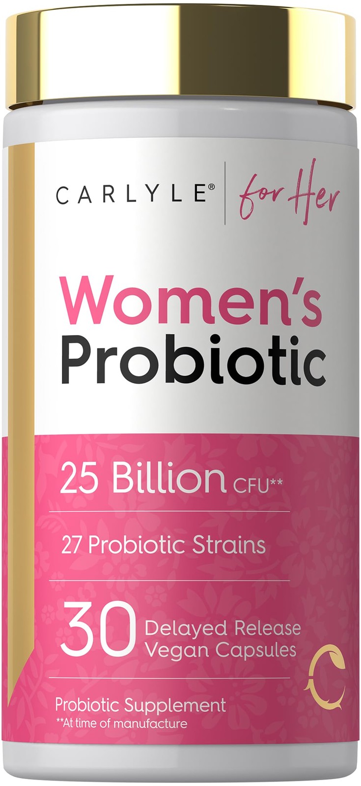 Carlyle Women\'s 25 Billion CFU Probiotic | Supported by 30 Count (Pack of 1)