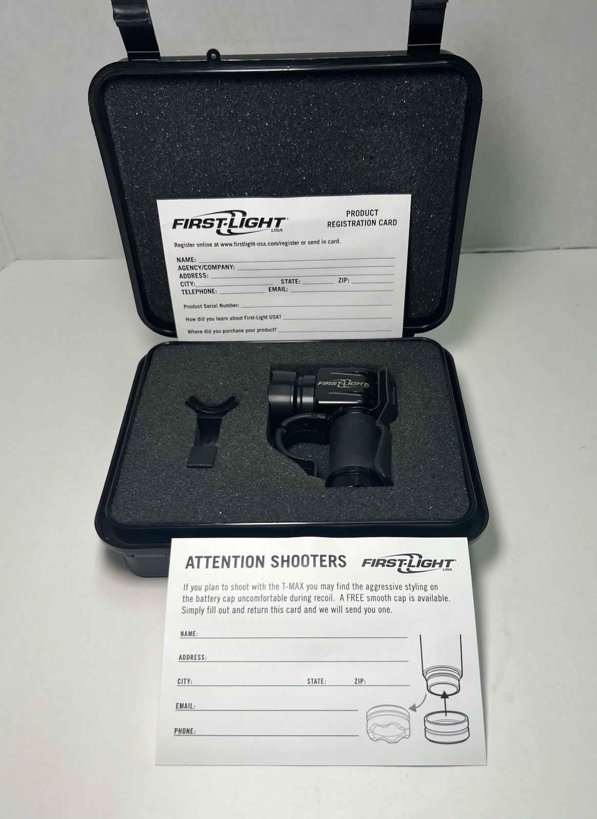 NEW First-Light USA T-MAX LE Tactical Flashlight w/ Case Papers•