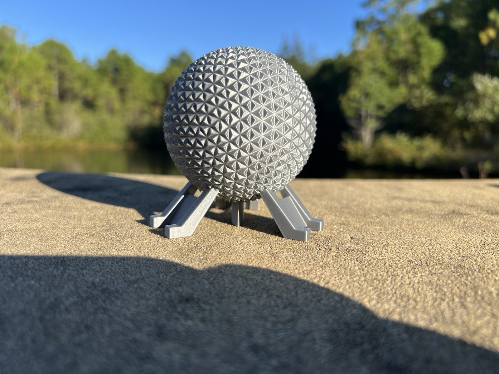 3D Spaceship Earth Disney Epcot Ball Figurine, Ornament Accessory - Silver/Grey 3D Spaceship Earth Disney Epcot Ball Figurine, Ornament Accessory - Silver/Grey
