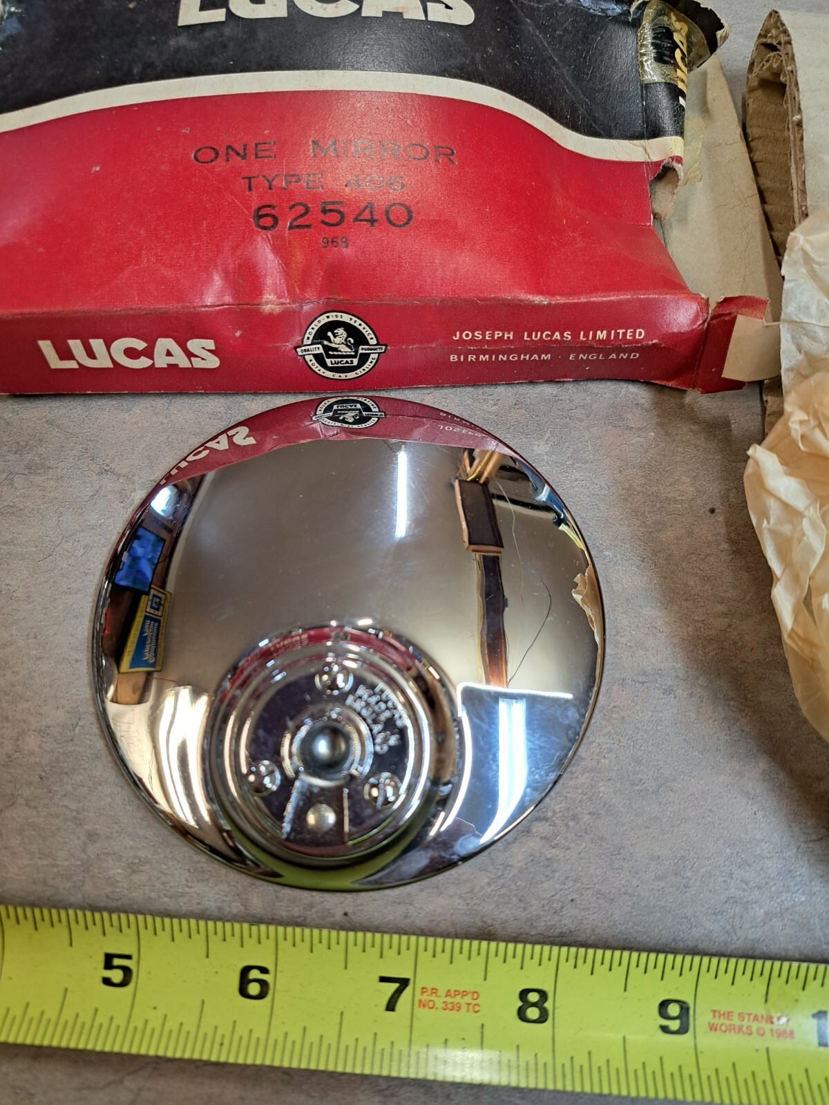 other see details NOS Lucas 406  Convex Right Side Rear View Mirror 6254 G2U