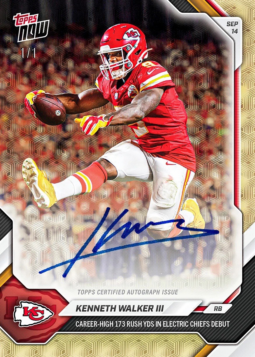 Pre-sale**** chance for*** Topps Now Kenneth Walker III Hard Signed Auto 1/1 Pre-sale**** chance for*** Topps Now Kenneth Walker III Hard Signed Auto 1/1