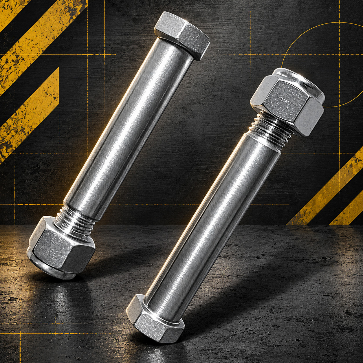 2pcs 25mm Mini Excavator Attachment Pins High Strength Alloy Steel 120mm Span