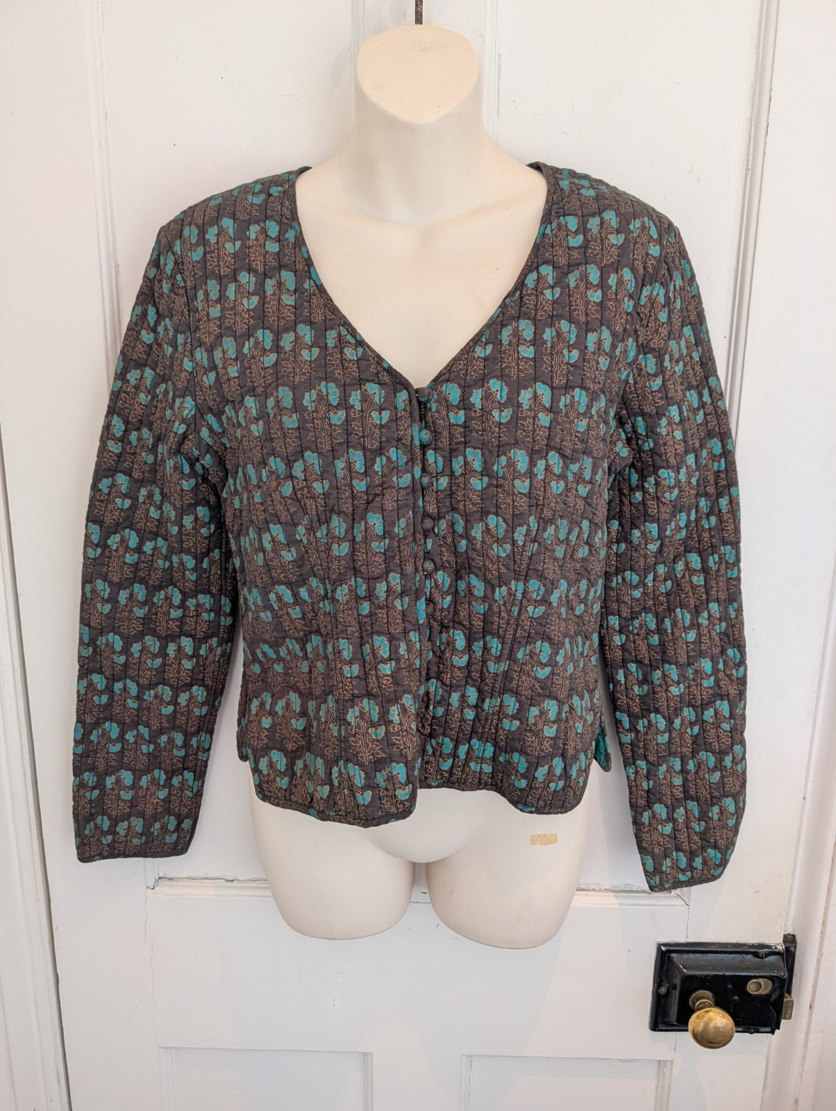 Anokhi for East Quilted Jacket Size 14  (Check Measurements It Comes Up Small)