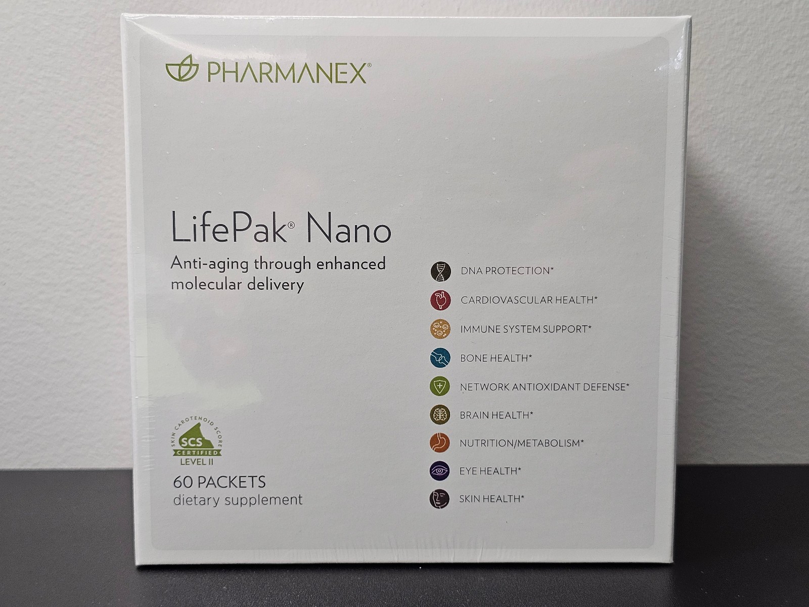 Nu Skin Pharmanex LifePak Nano 60 Packets - New / Sealed Anti-Aging Exp 8/2027