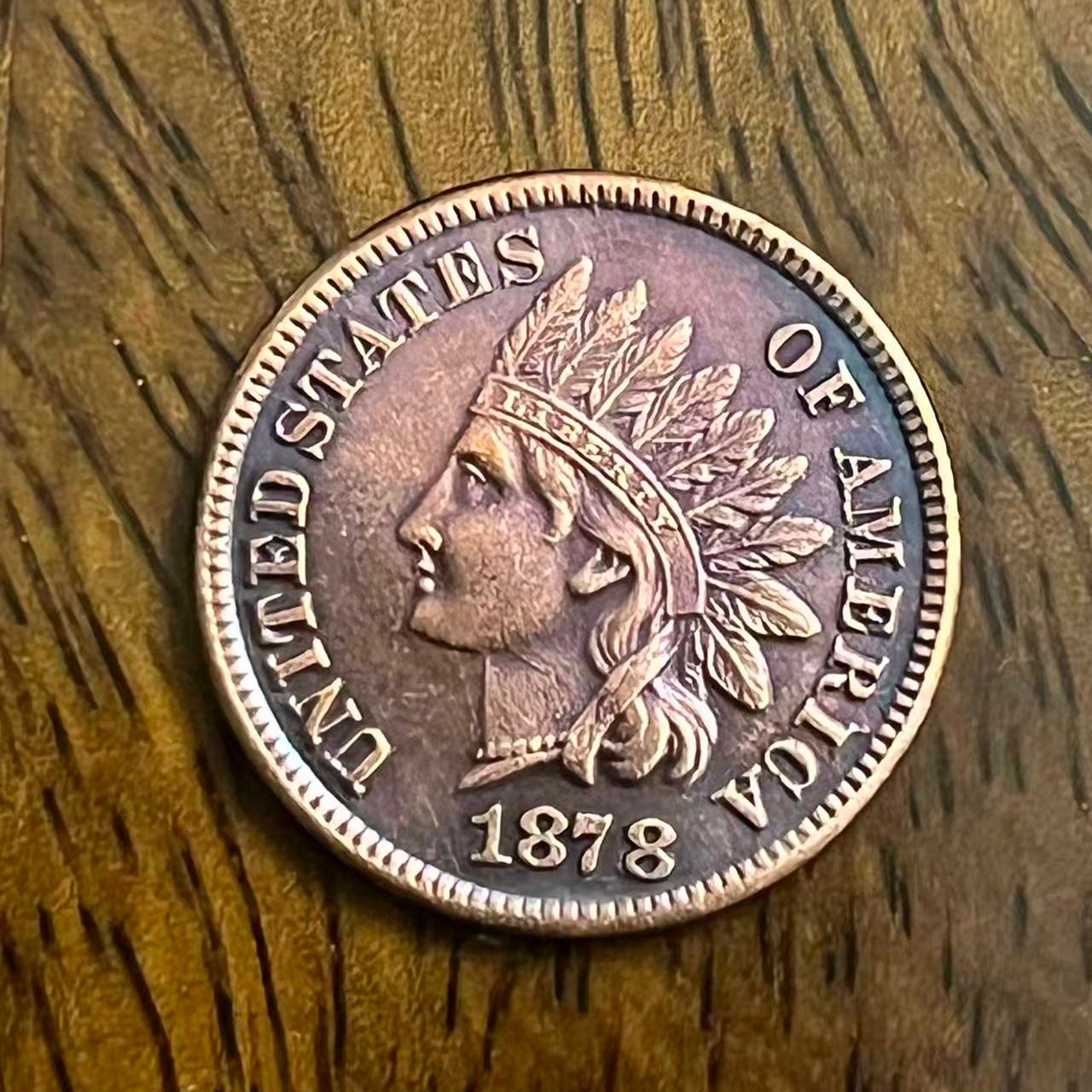 1878 Indian Head Cent Penny Extremely Fine As shown in the figure