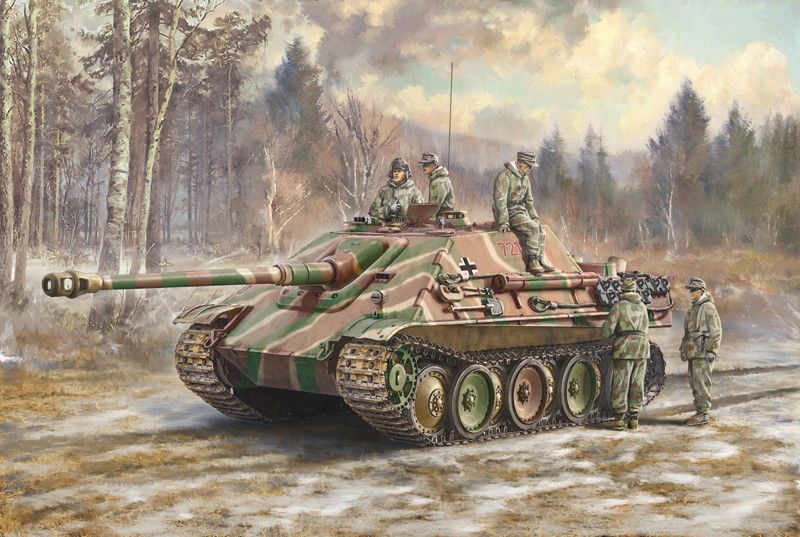 Italeri 6564 Sd.Kfz.173 Jagdpanther with Winter Crew 1/35 Scale Model Kit