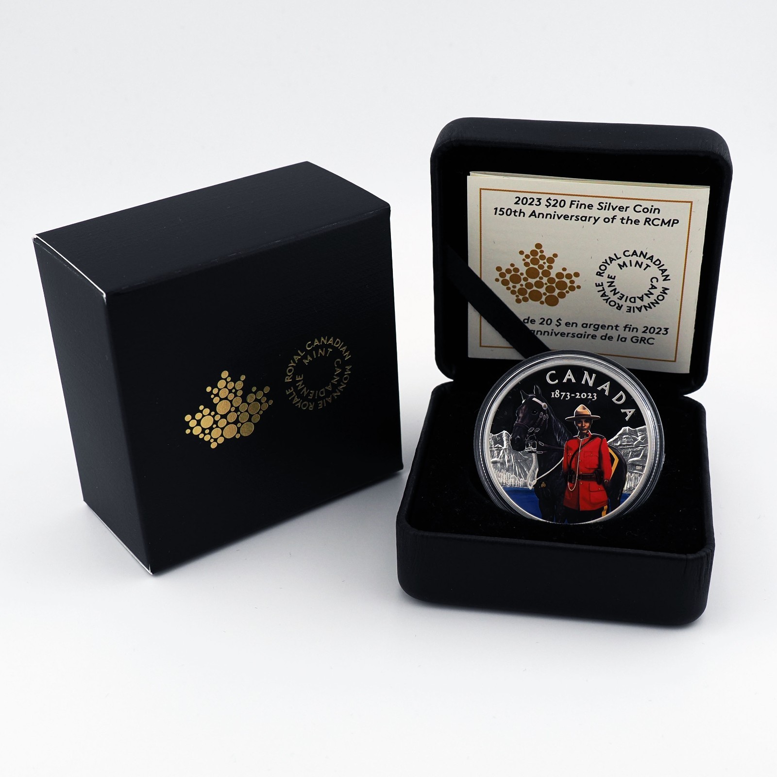 2023 Canada $20 RCMP 150th Anniversary 1oz .9999 Silver Proof Colour OGP COA