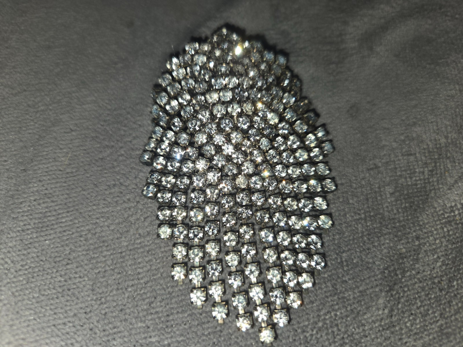 Bette Davis Owned & Worn 1970's Rhinestone Broach from Sydney Guilaroff