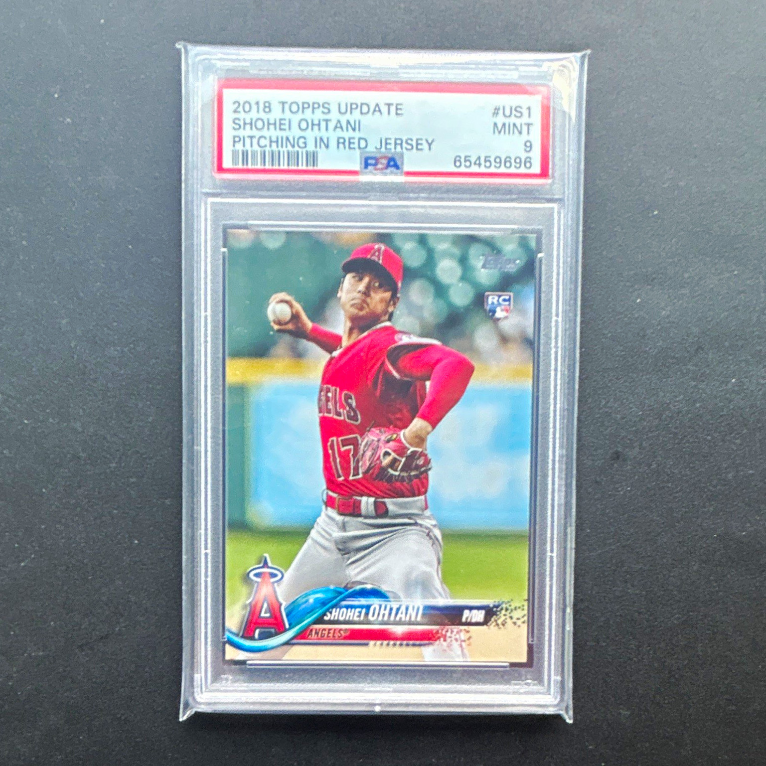 Topps 2018 Update Series Shohei Ohtani Angels RC Rookie Card #US1 Red Jersey