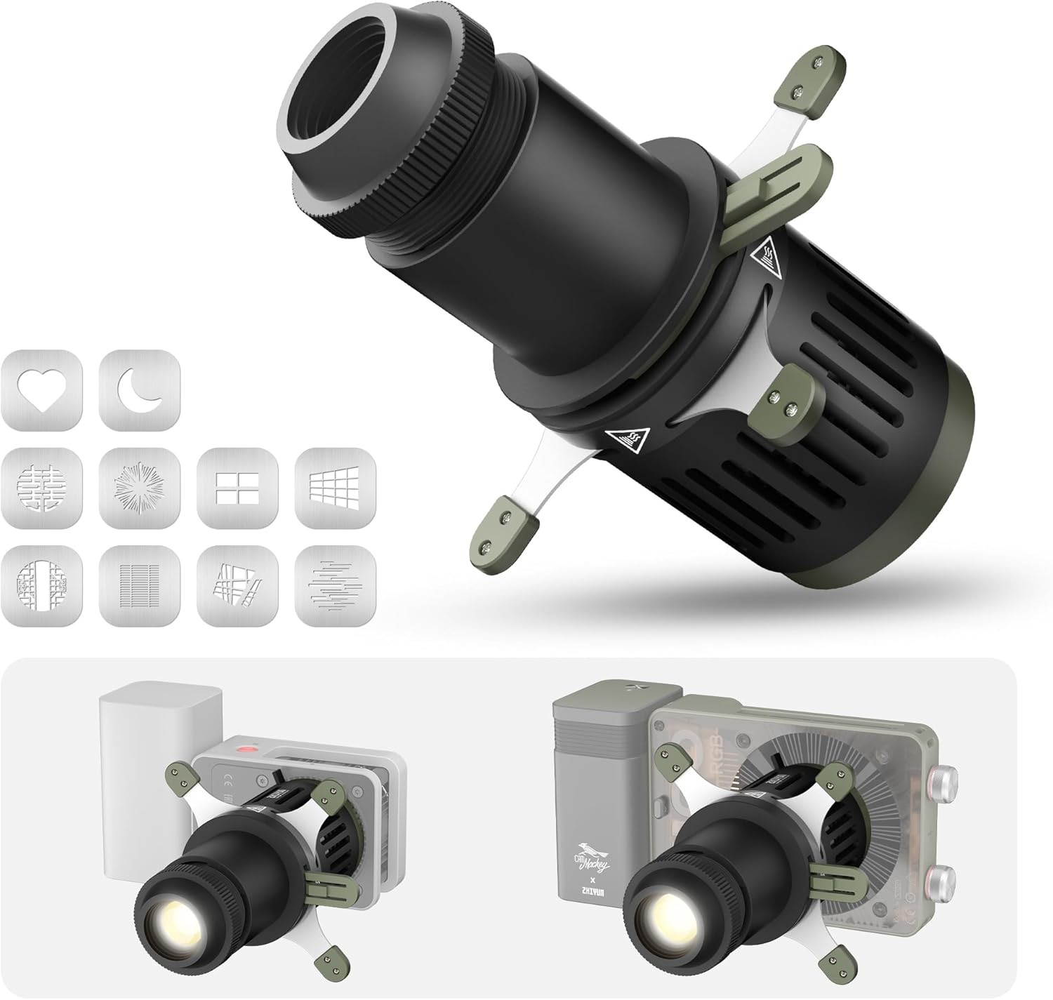 Zhiyun Mini Spotlight (ZY Mount Conical Optical Snoot kit for X100 RGB X60 CX100