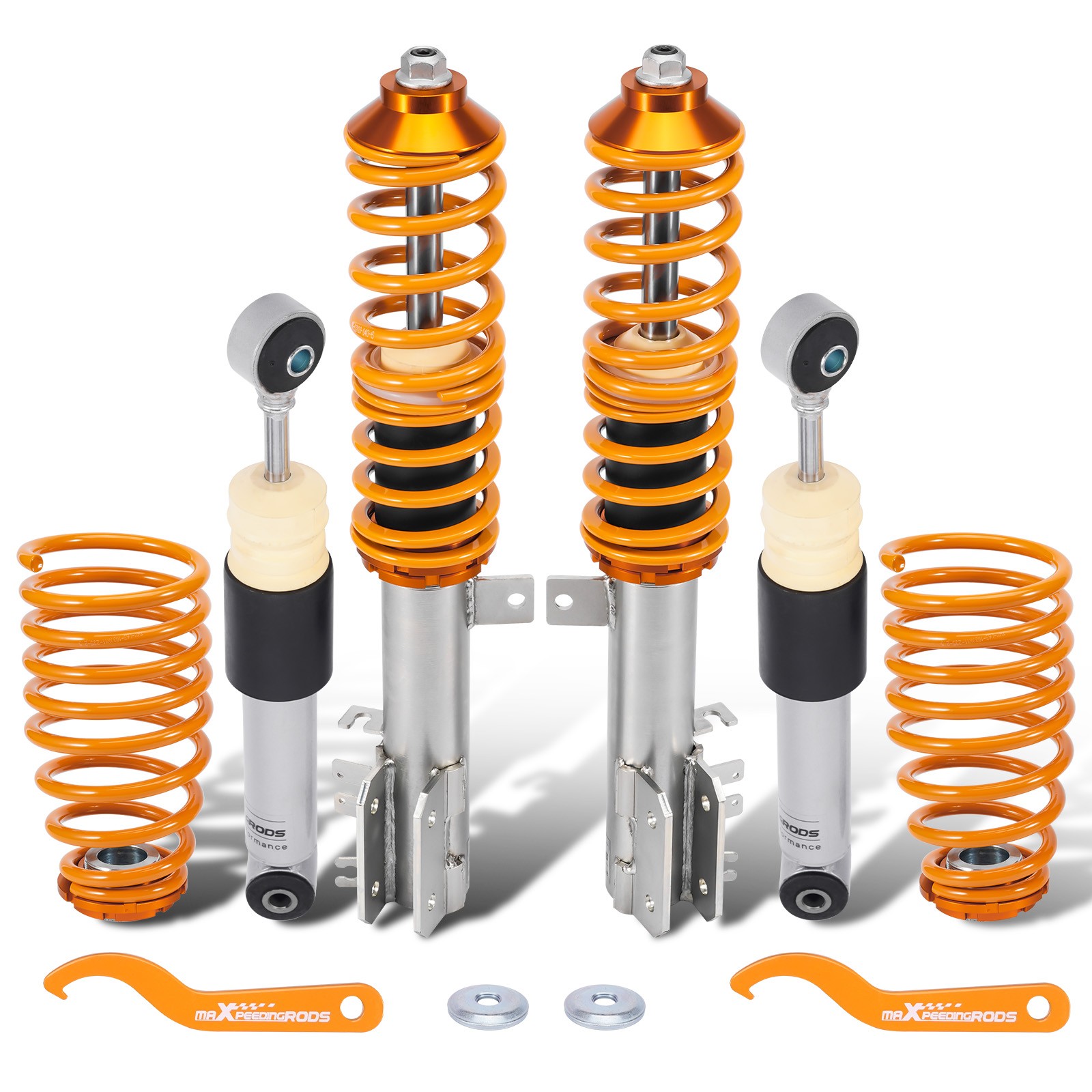Maxpeedingrods Adjustable Coilovers Lowering Coils For FIAT 500 2009-2019