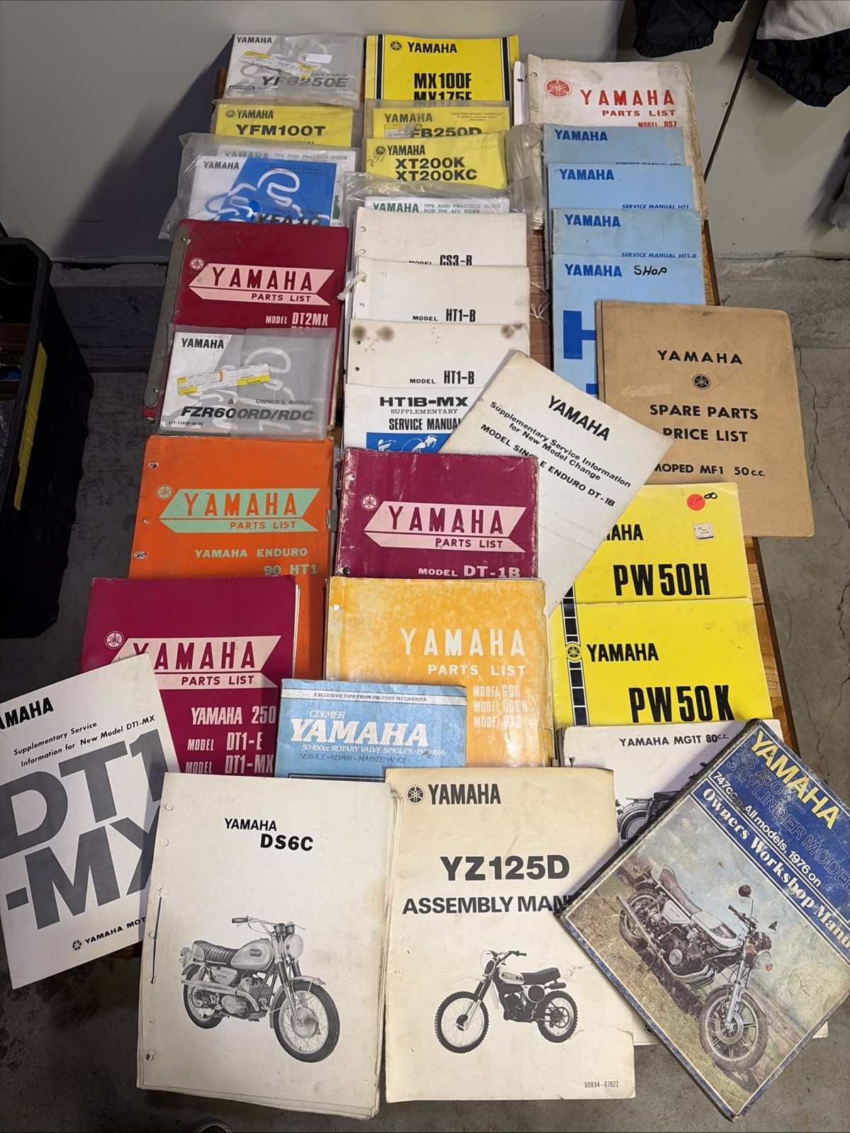 Assortment of Vintage Yamaha Manuals Assortment of Vintage Yamaha Manuals