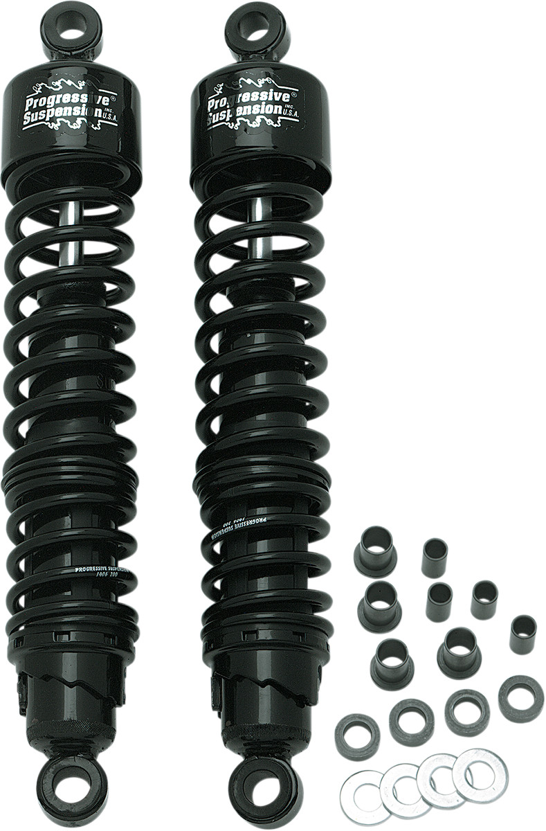 Progressive Suspension 413 Series 15in Harley-Davidson Shocks - Black Pair