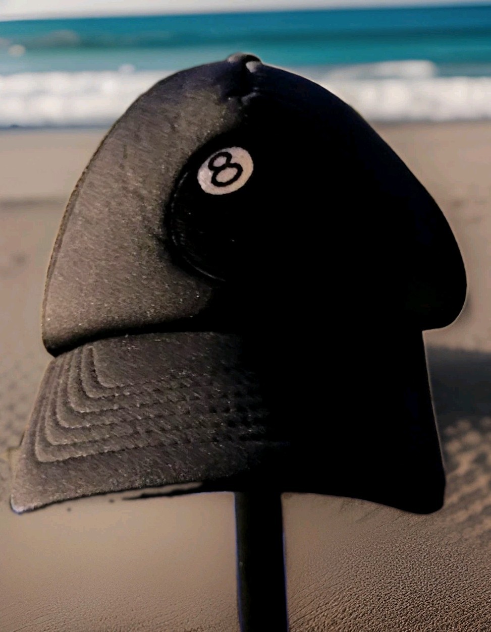 Stüssy 8 Ball Patch Fitted Baseball Cap, Black Solid, Men’s One Size