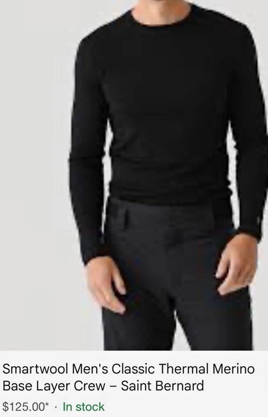 3 piece Smartwool 2 new Thermal Merino 150 Base Layer Long Sleeve Saint Bernard 
