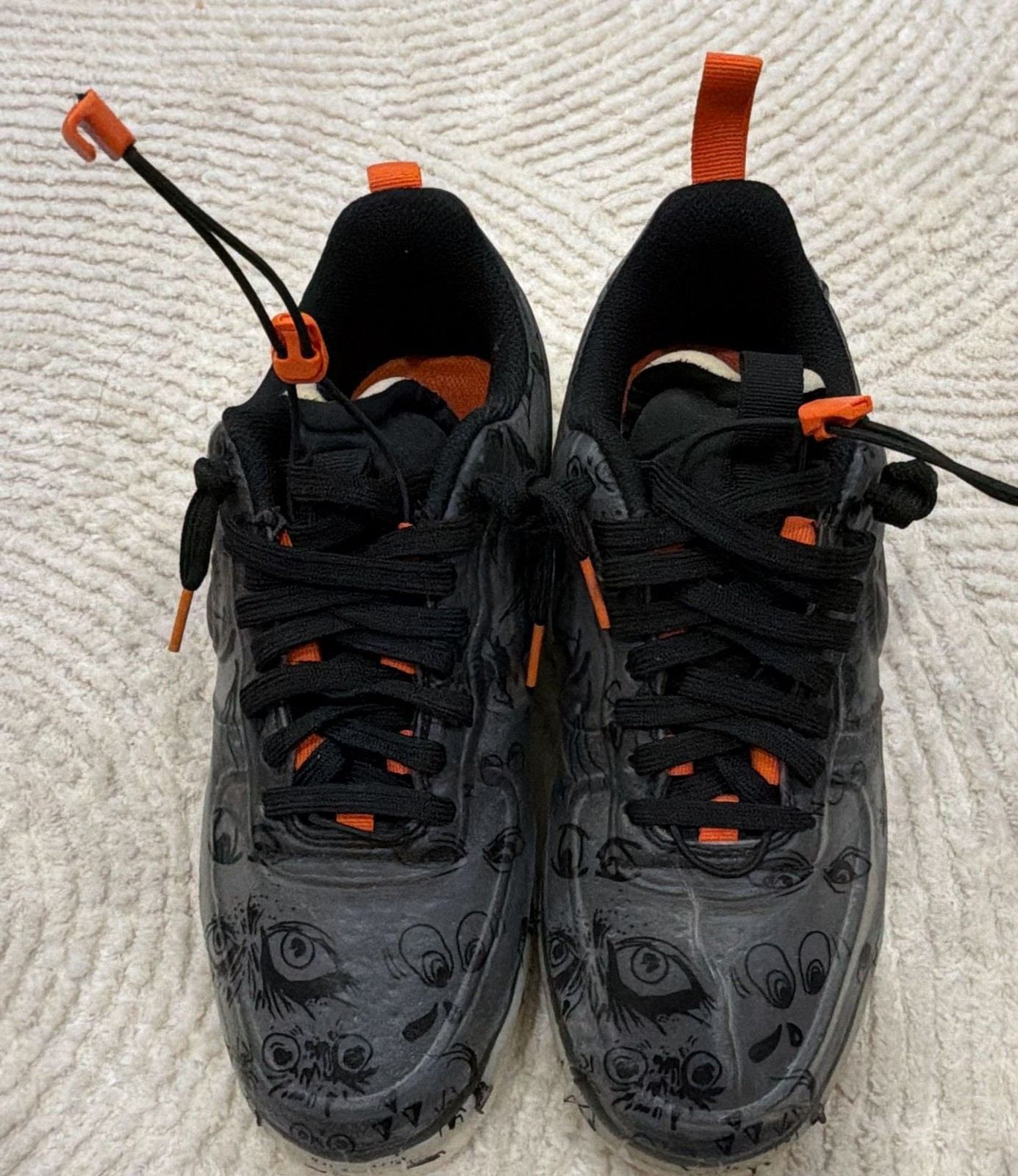 Nike Air Force 1 Experimental Halloween Size 8.5 Black Starfish