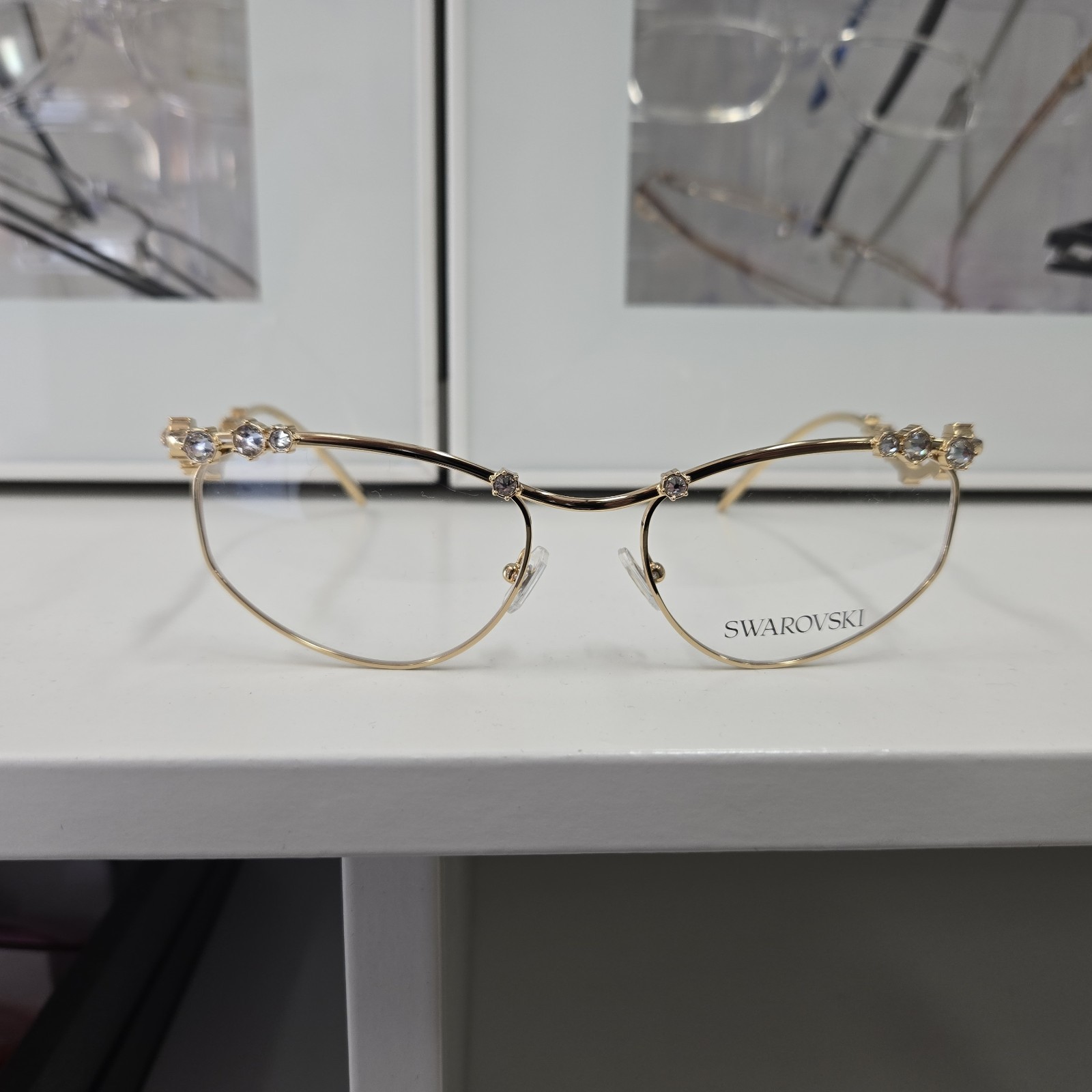 Swarovski SK 1015 4004 Gold Metal Irregular Eyeglasses 55mm