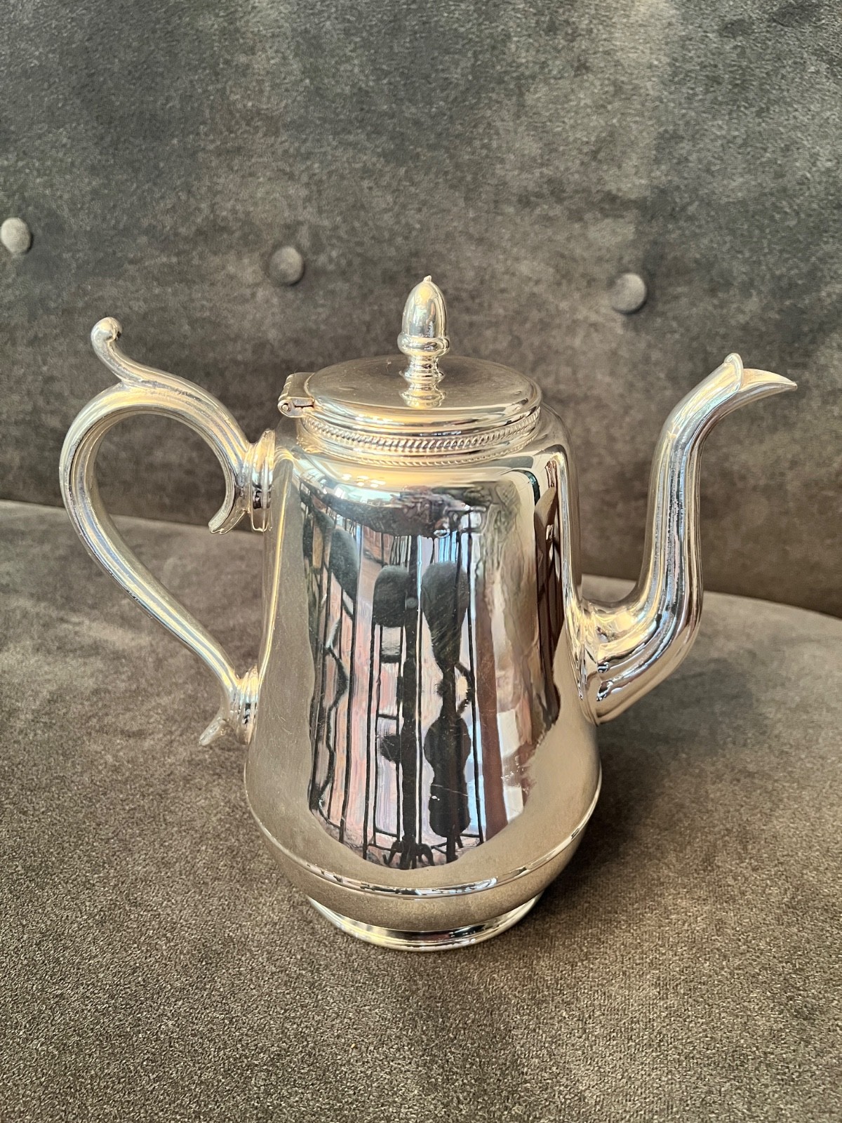 Extremely rare W. W. Lyman early American Tea Coffee Pot Plated Silver