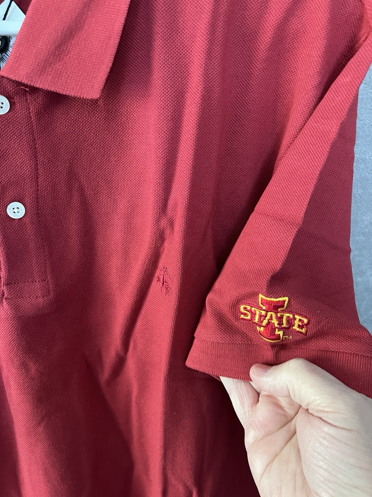 Brooks Brothers Iowa State Cyclones Polo Shirt Men’s XL Burgundy Slim Fit NWT