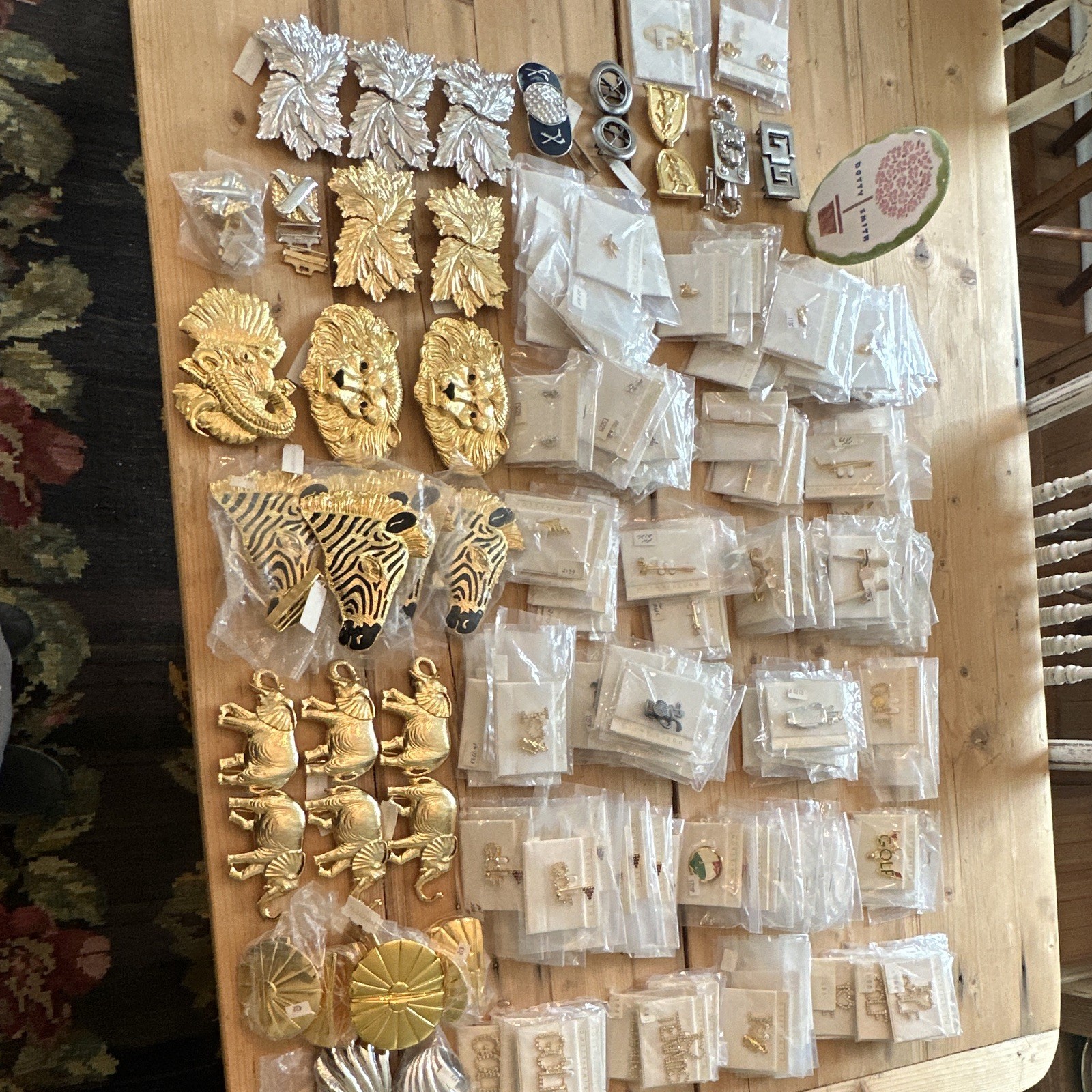 Dotty Smith Vintage Jewelry Collection of Belt Buckles, sport pins plus