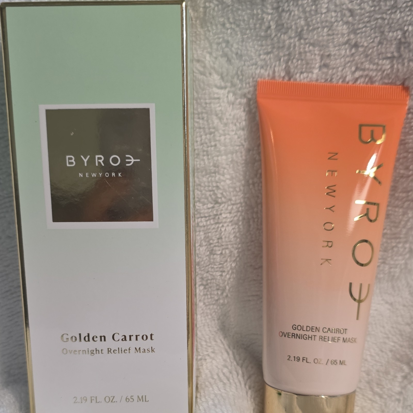 BYROE New York Golden Carrot Overnight Relief Mask Hydration Soothing 2.19 fl oz