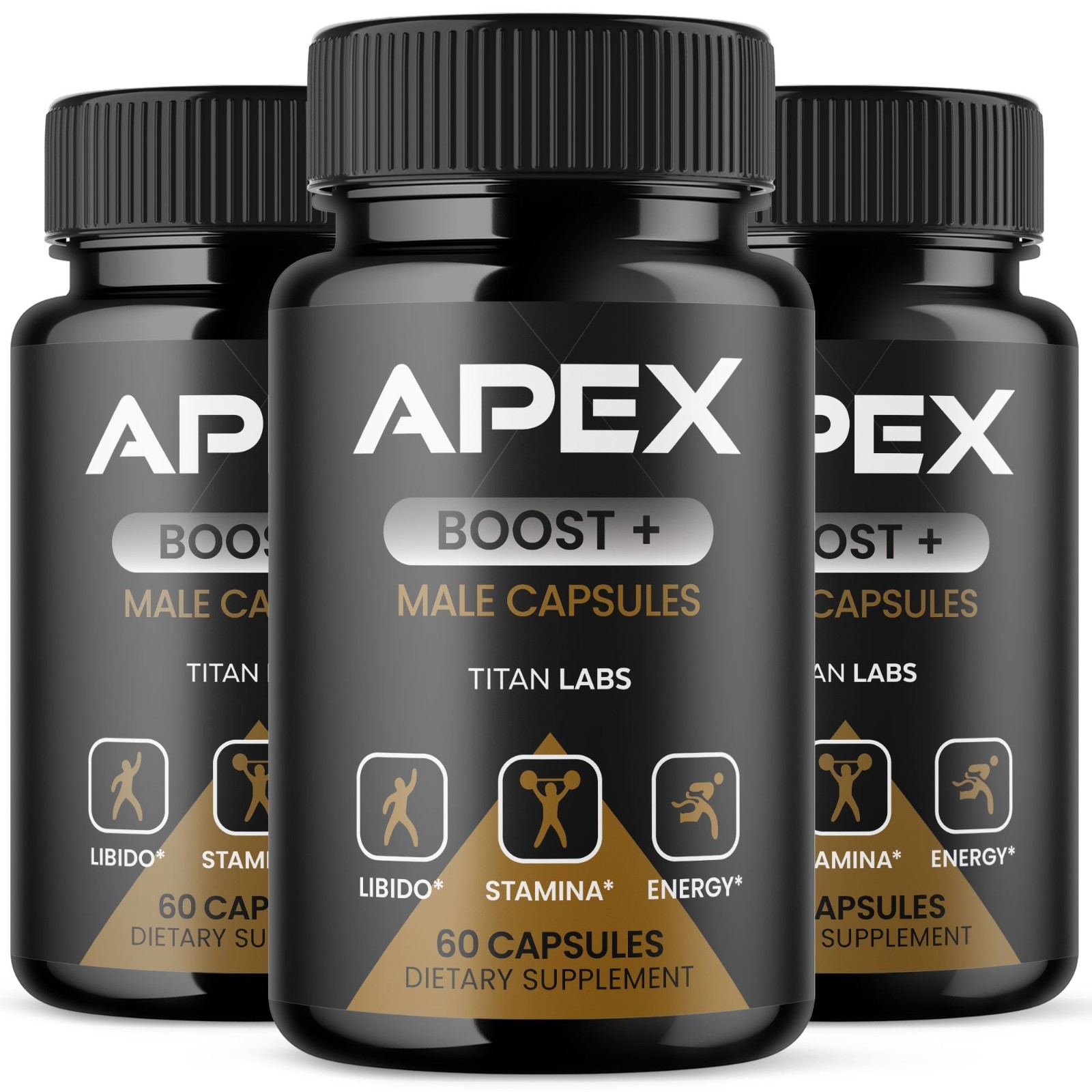 (3 Pack) Apex Boost Advanced Male Health Support Formula ApexBoost 180 Capsules