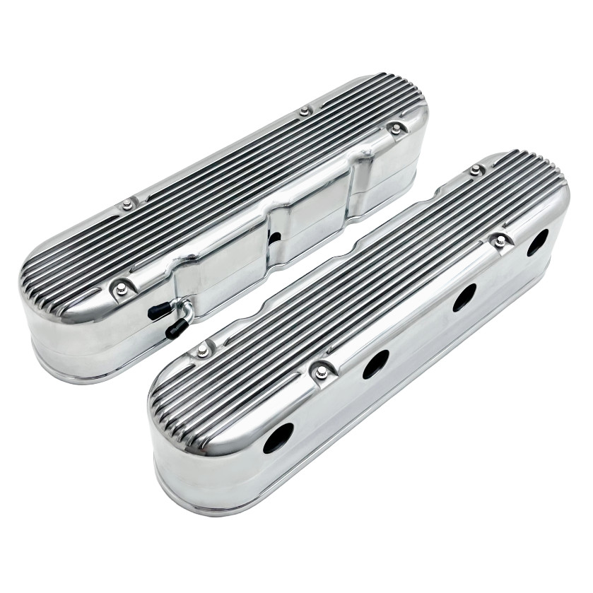 GM LS Valve Covers LS1 LS2 LS3 LS6 LS7 Vintage Engine Swap Hidden Coils Polished