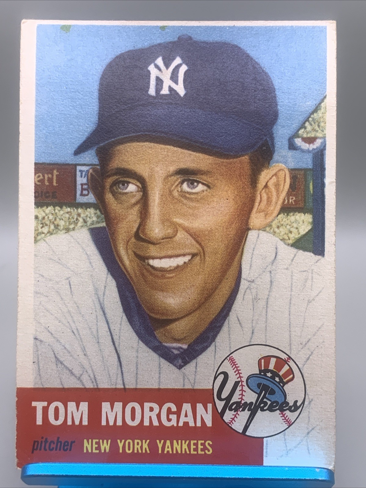 1953 Topps Tom Morgan #132 New York Yankees Surface And Corner Wear Great Color 1953 Topps Tom Morgan #132 New York Yankees Surface And Corner Wear Great Color