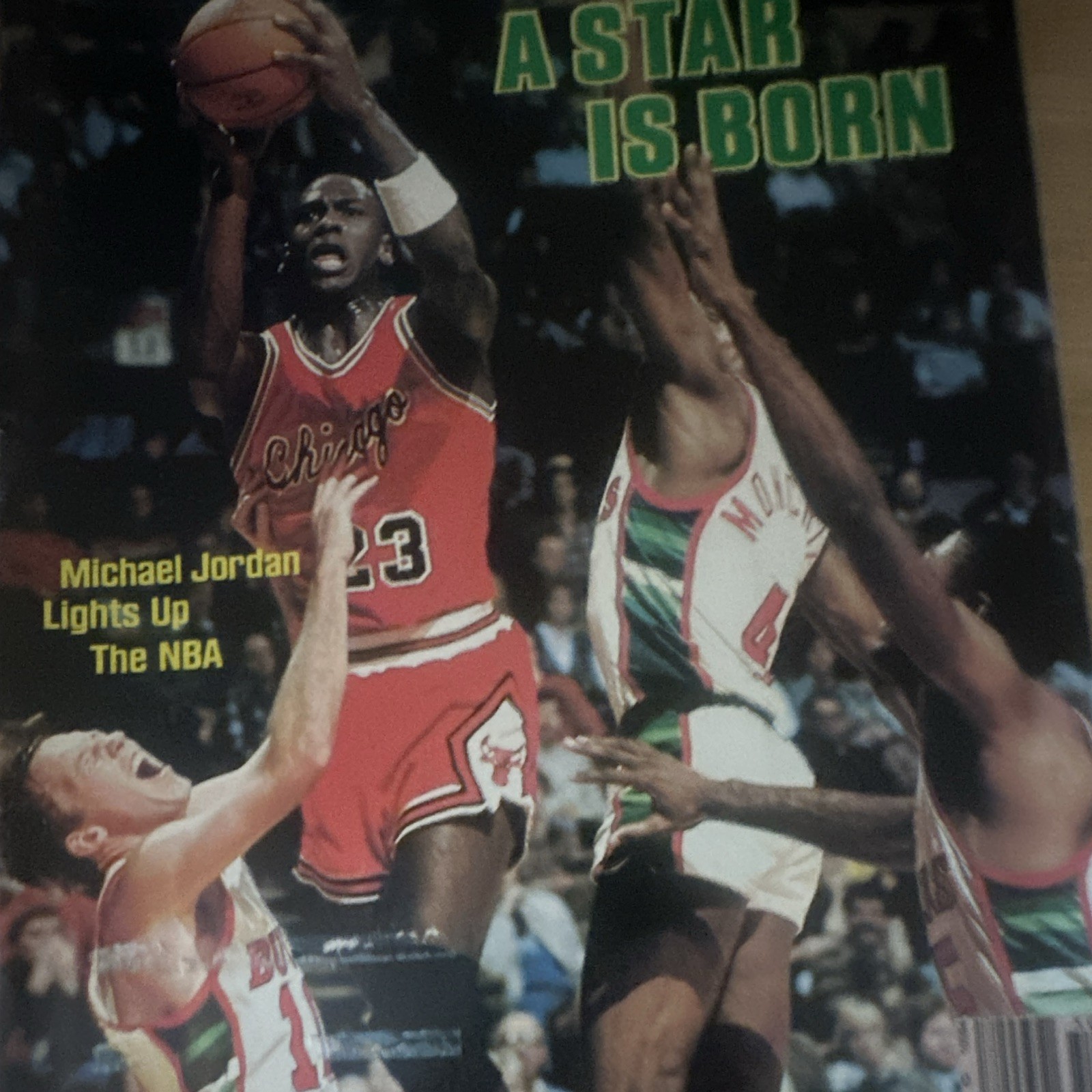 Michael Jordan Chicago Bulls Basketball Vintage Sports Magazine - A Star Is Born Michael Jordan Chicago Bulls Basketball Vintage Sports Magazine - A Star Is Born