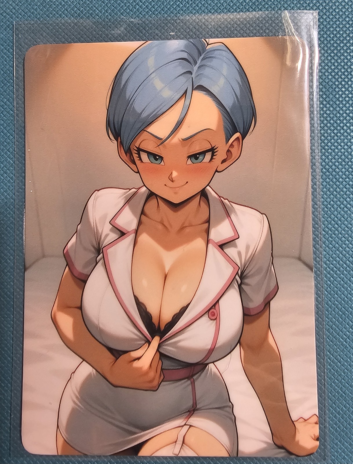 Double Sided Beautiful Waifu Card - Bulma -Custom DIY Fan Art Card Double Sided Beautiful Waifu Card - Bulma -Custom DIY Fan Art Card