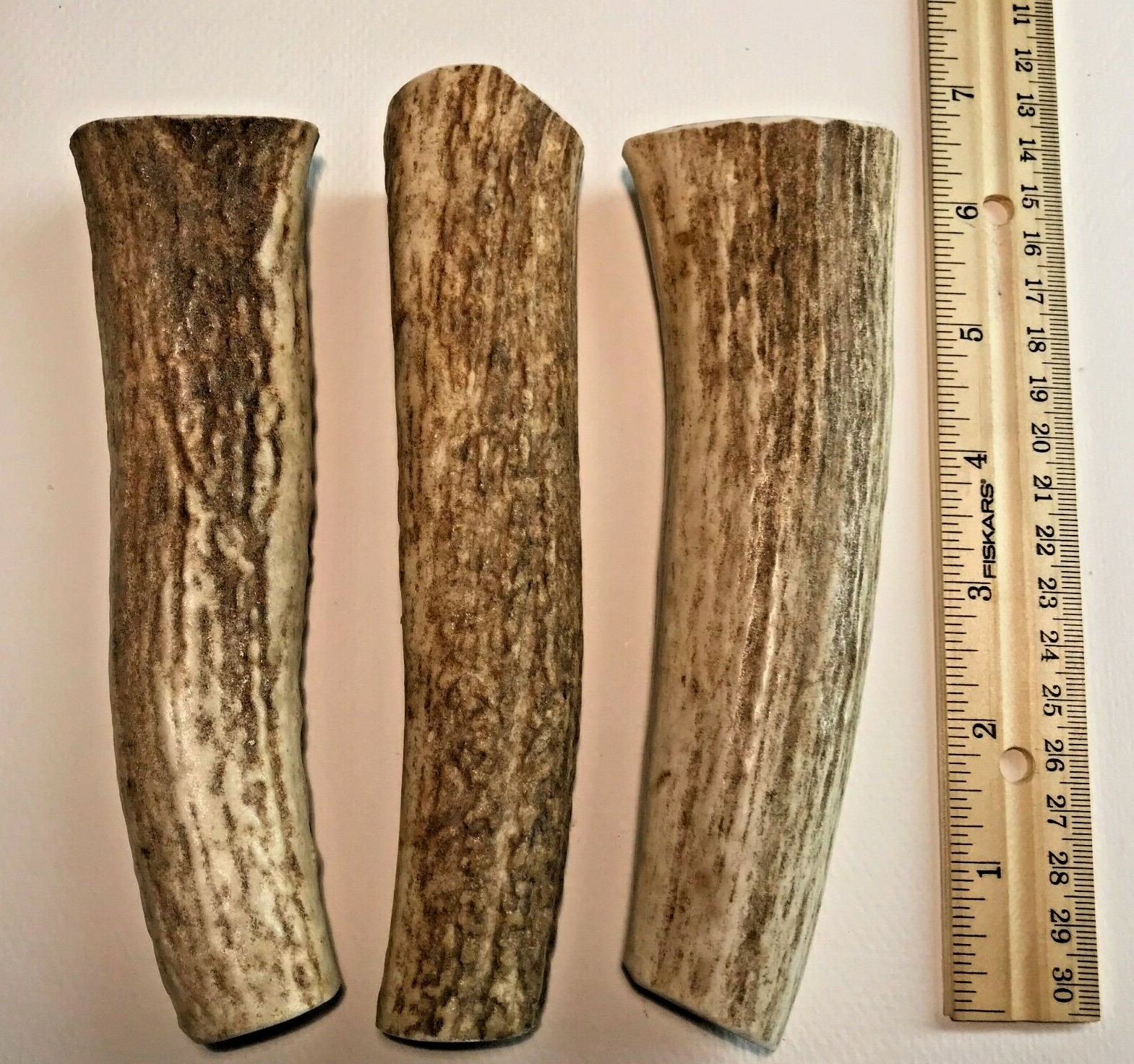 (3) PACK LARGE Grade A Premium Whole Organic Elk Antler Dog Chews Treats Crafts