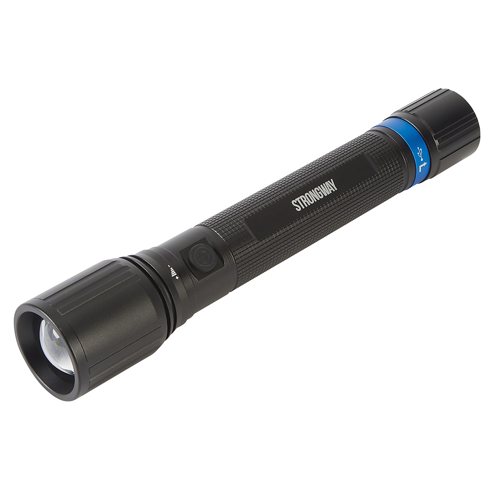 Strongway Dual-Power Twist-Focus Flashlight, 7000 Lumens, LED, 70 Watt, IP65