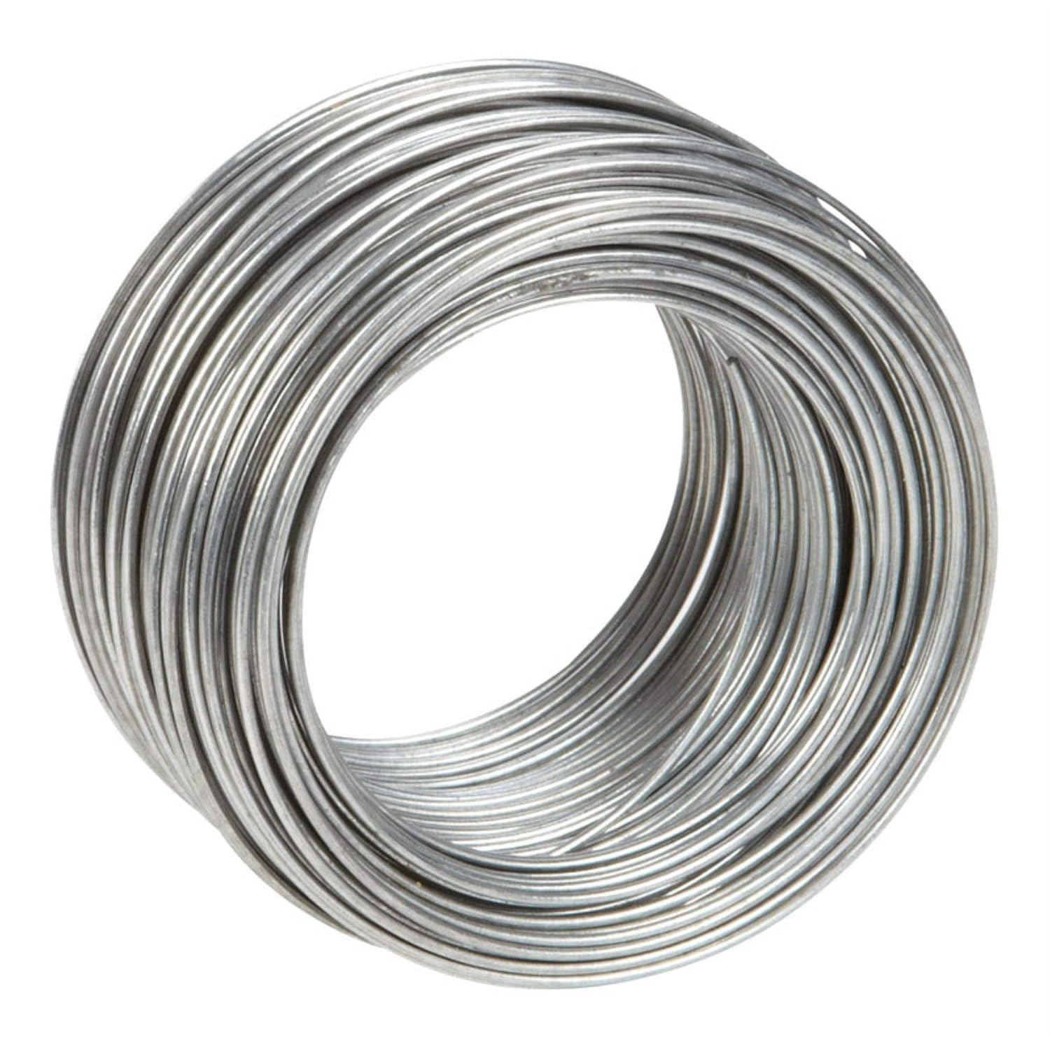 Hillman Galvanized Solid Utility Wire, 18 Gauge X 100Ft, 1 Coil, Silver