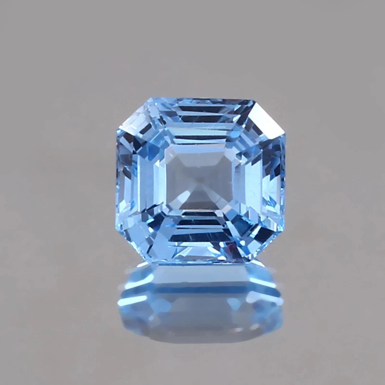 AAA 11.40 Ct Natural Elegant Brazilian Blue Aquamarine Loose Asscher Gemstone