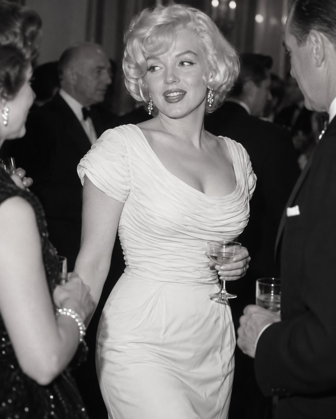 Marilyn Monroe Owned &  Worn 50's white silk dress from Sydney Guilaroff COA