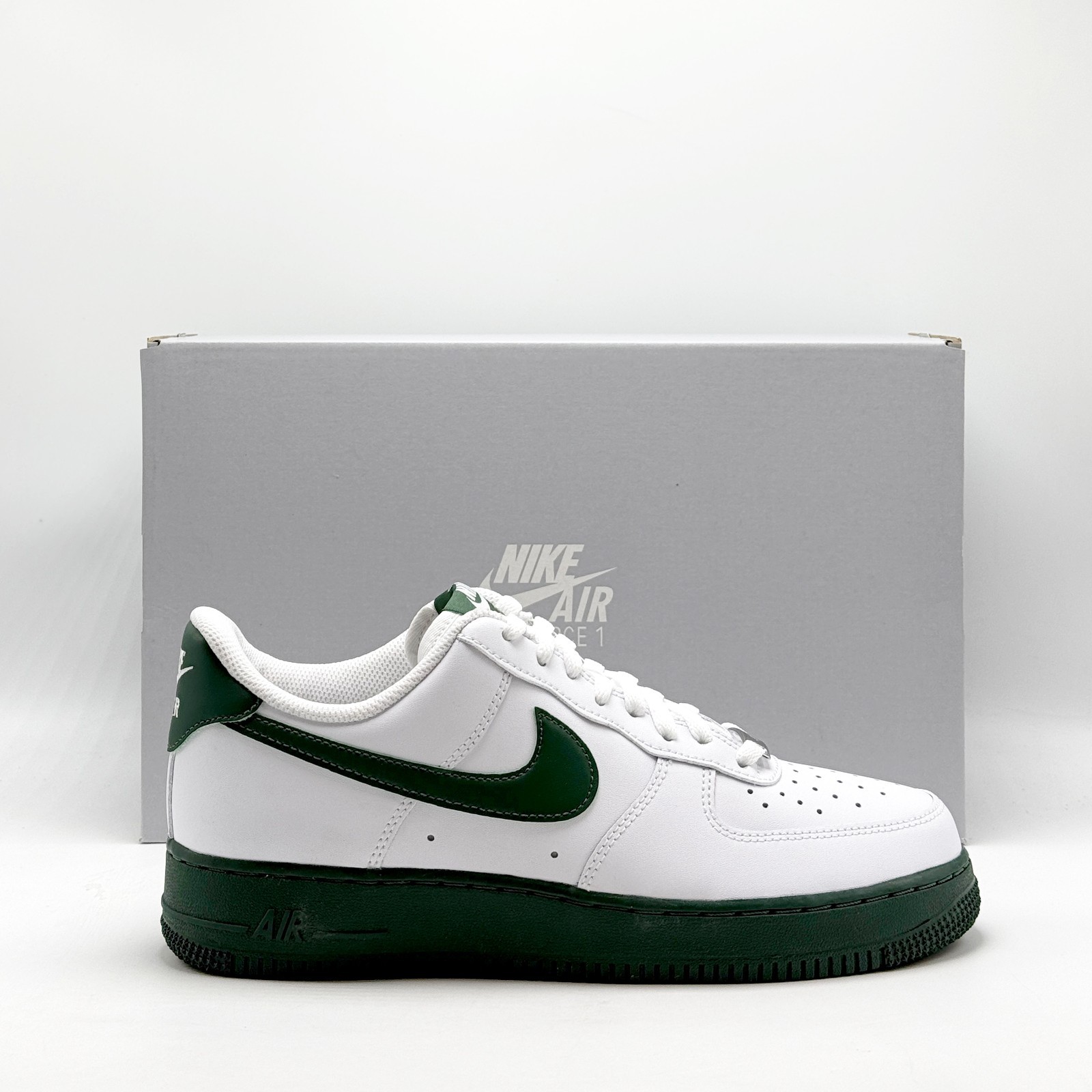 *NEW* MEN NIKE Air Force 1 '07 Low WHITE / FIR GREEN (FJ4146 132) 👍
